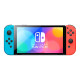 Nintendo Switch OLED model with Neon Red Blue Joy‑Con