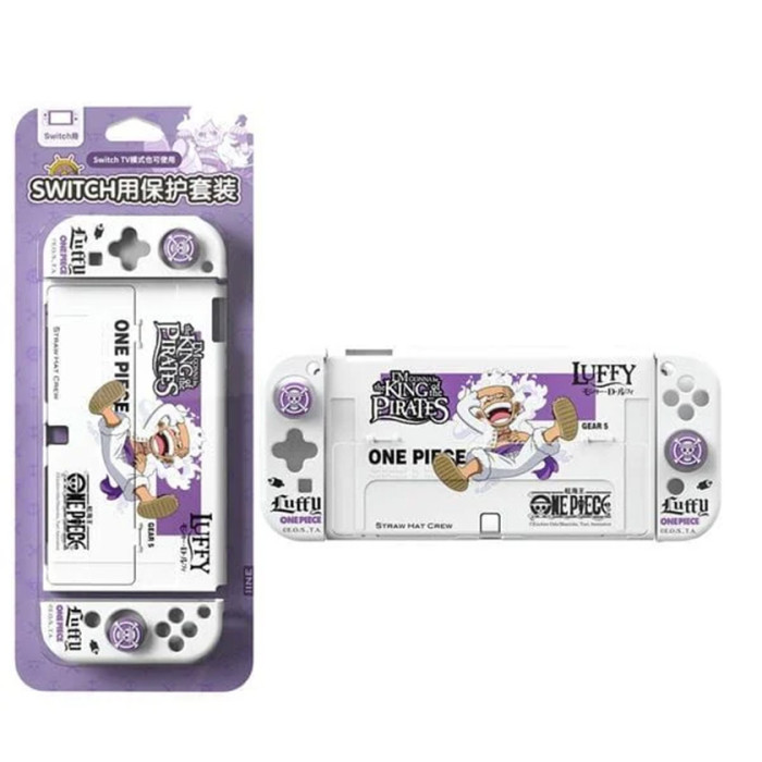  IINE - Case Bảo Vệ  Nintendo Switch Oled +  Joy-Con Analog Caps - One Piece Luffy Gear 5