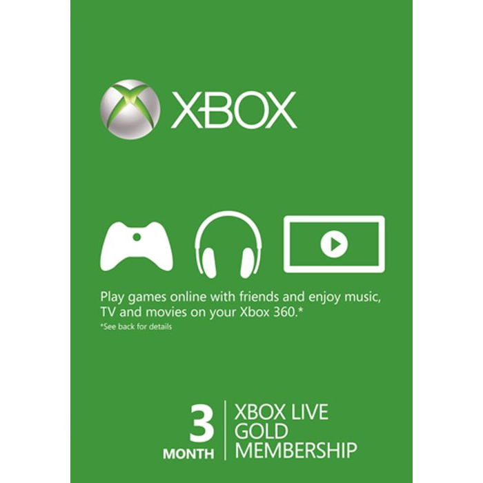 Xbox Live Gold Membership 3 Months Digital Code (Global)