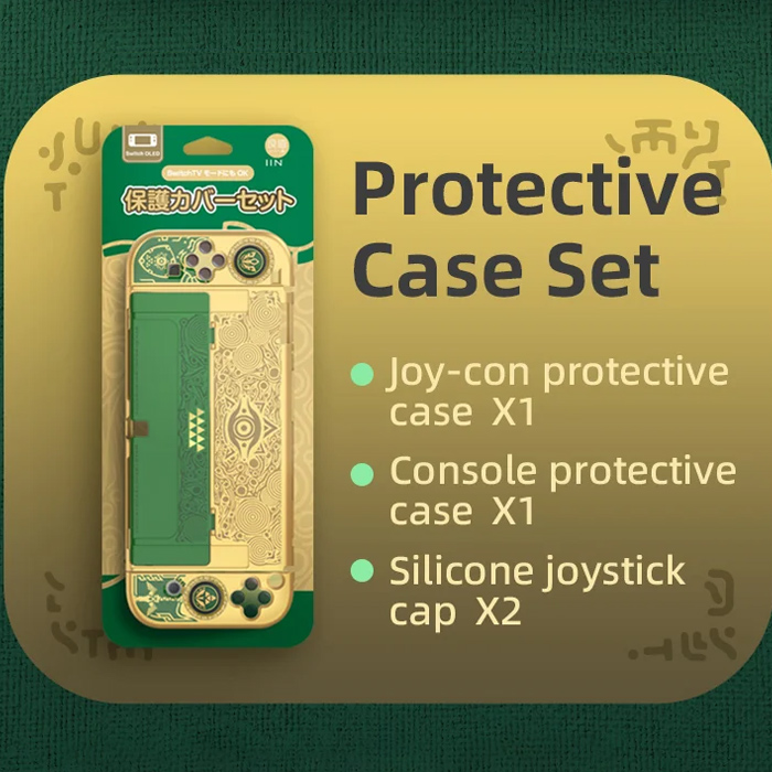 IINE Nintendo Switch OLED Case With Skin + Analog Caps - The Legend Of Zelda Tears Of The Kingdom