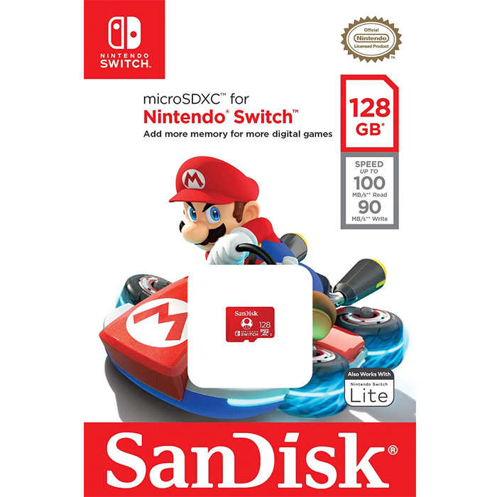 SanDisk Micro SD Card SDXC for Nintendo Switch/Switch Lite/Switch OLED - 128GB