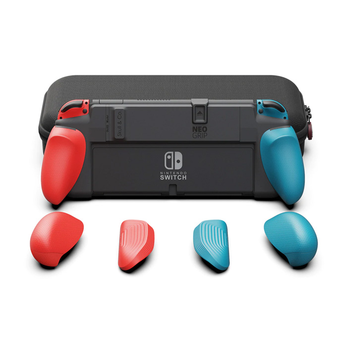 Skull & Co. NeoGrip + MaxCarry Case for Nintendo Switch - Neon Red Blue