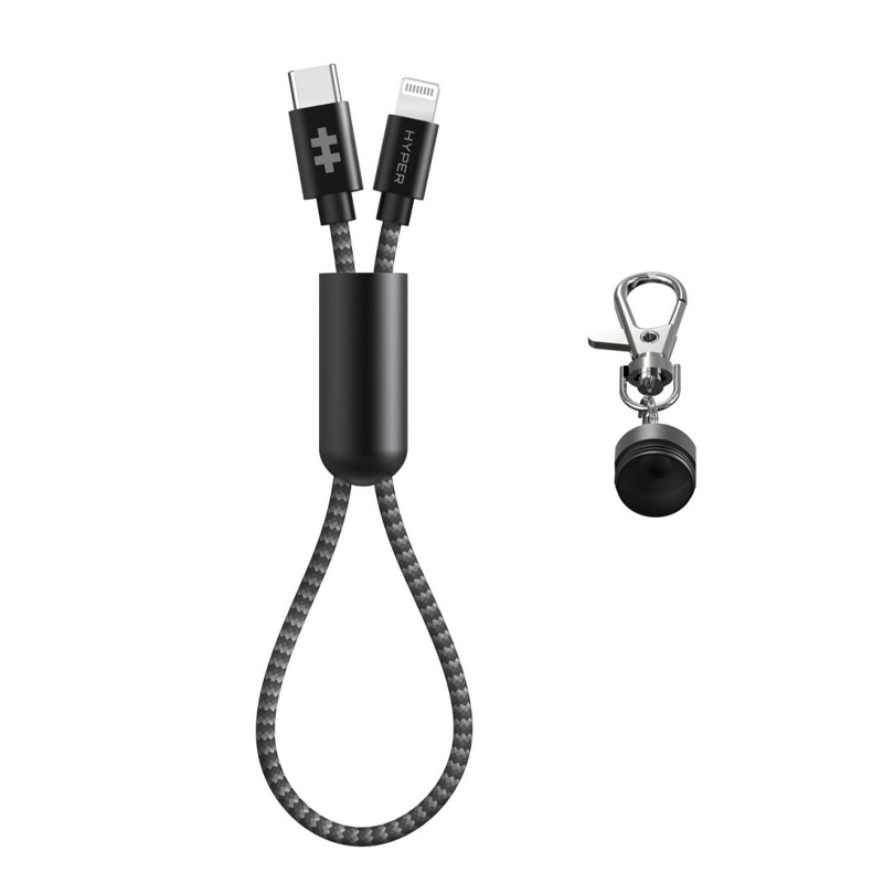 HyperDrive USB-C to Lightning Keychain Cable 0.2M