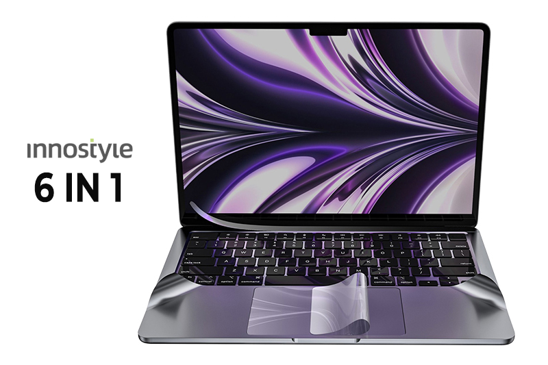 Set dán màn hình Macbook Air 13.6 inch Innostyle 3M Skin Cover 6 In 1