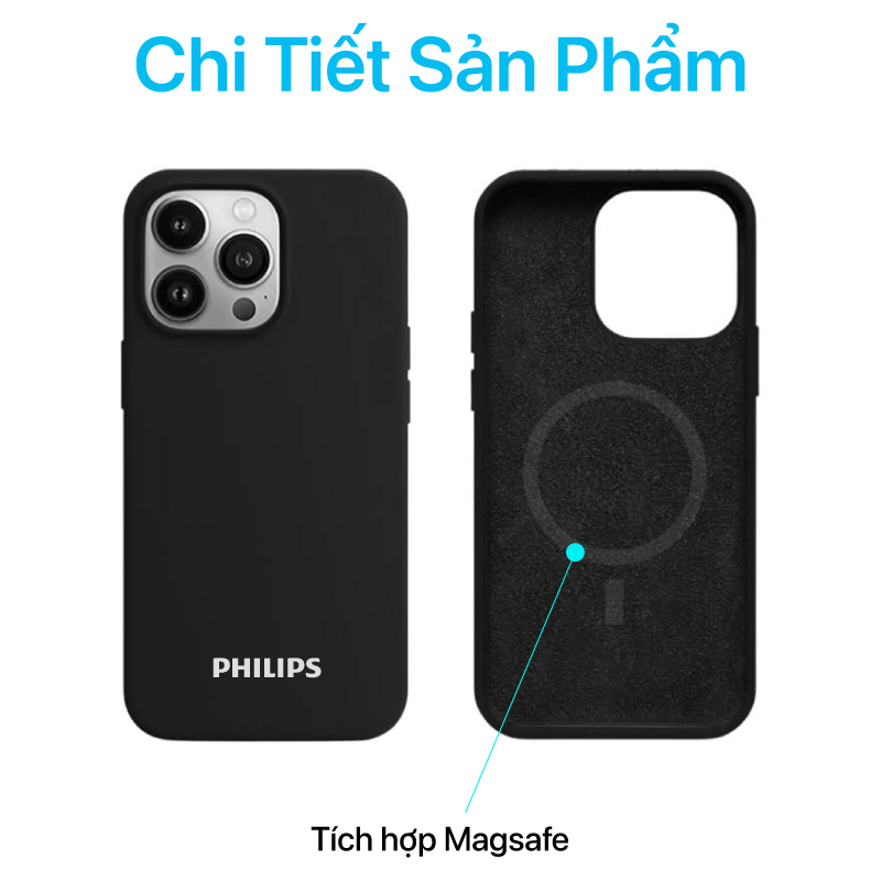 Ốp lưng Philips - Silicon Case With Magsafe For Iphone 14 Pro - DLK9714