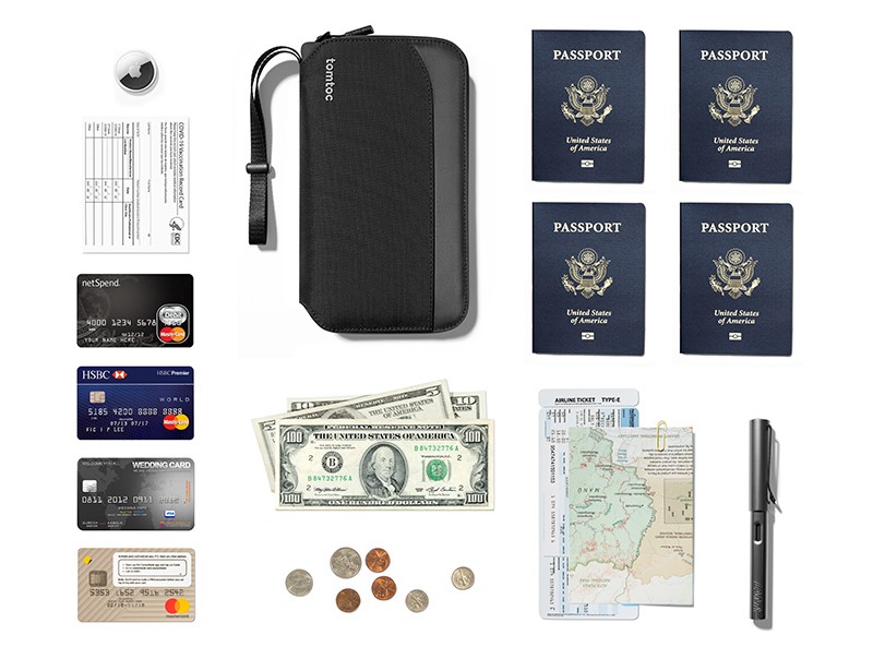 Túi Đựng Passport Du Lịch Tomtoc Passport Holder Black - H0113D1