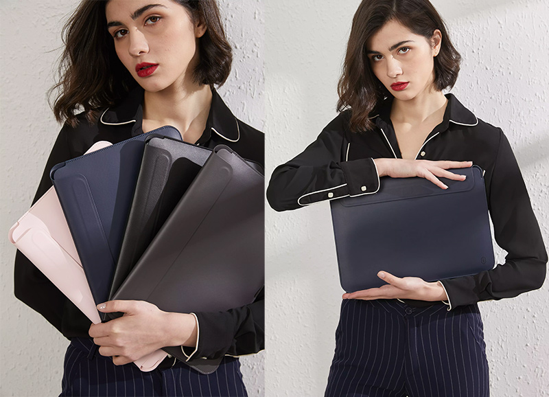 Túi chống sốc Wiwu Skin Pro II PU Leather Sleeve cho Macbook Pro 13.3 inch Black