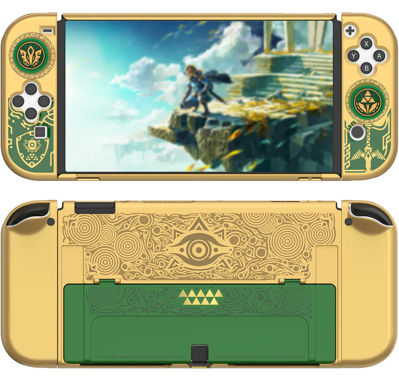  IINE Nintendo Switch OLED Case With Skin + Analog Caps - The Legend Of Zelda Tears Of The Kingdom