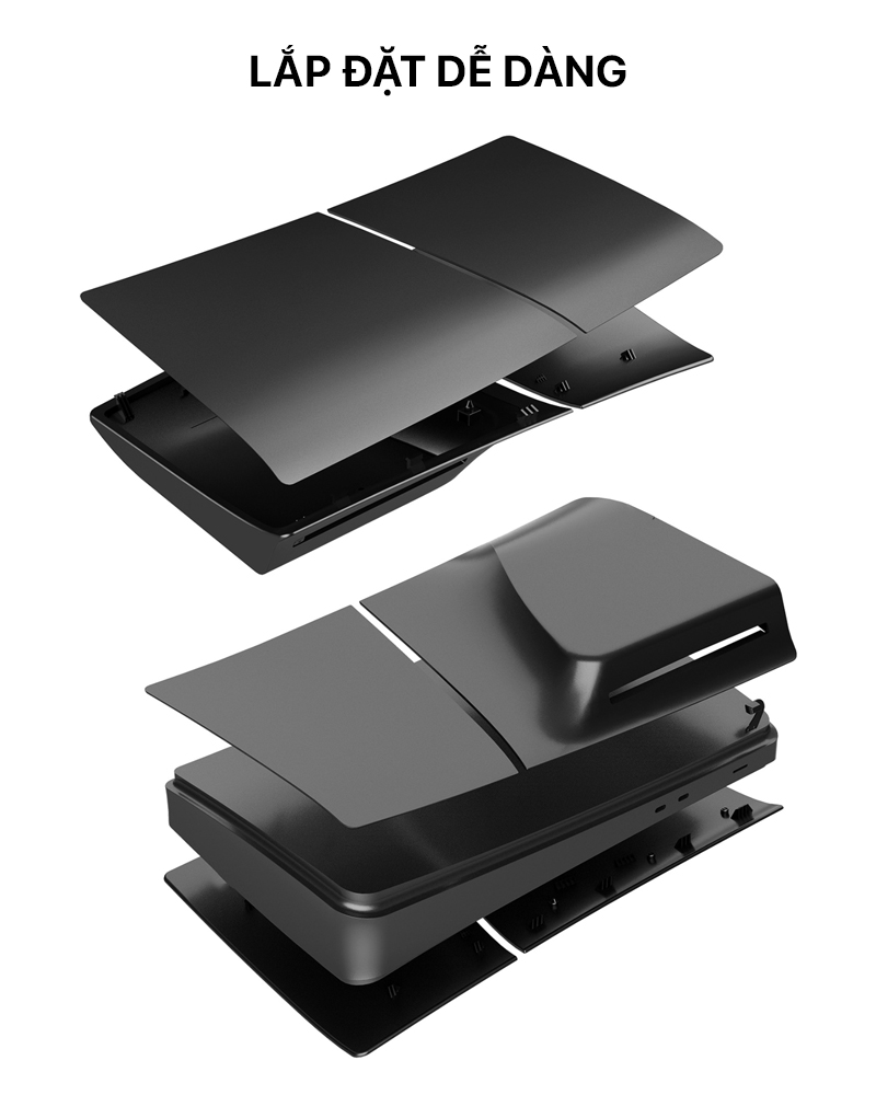 Ốp bọc máy PS5 Slim Cover - Midnight Black - CFI-ZCS2G 01 - Chính Hãng