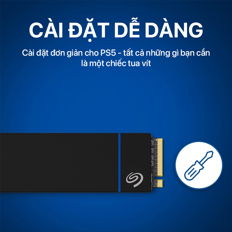 Ổ cứng SSD Seagate PCIe Gen 4.0 x4 NVMe V-NAND M.2 2280 1TB With Heatsink Cho PS5