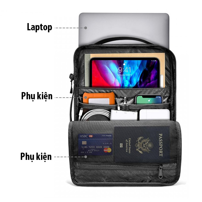 Túi chống sốc Tomtoc Urban Shoulder Bag Ultrabook 15 inch