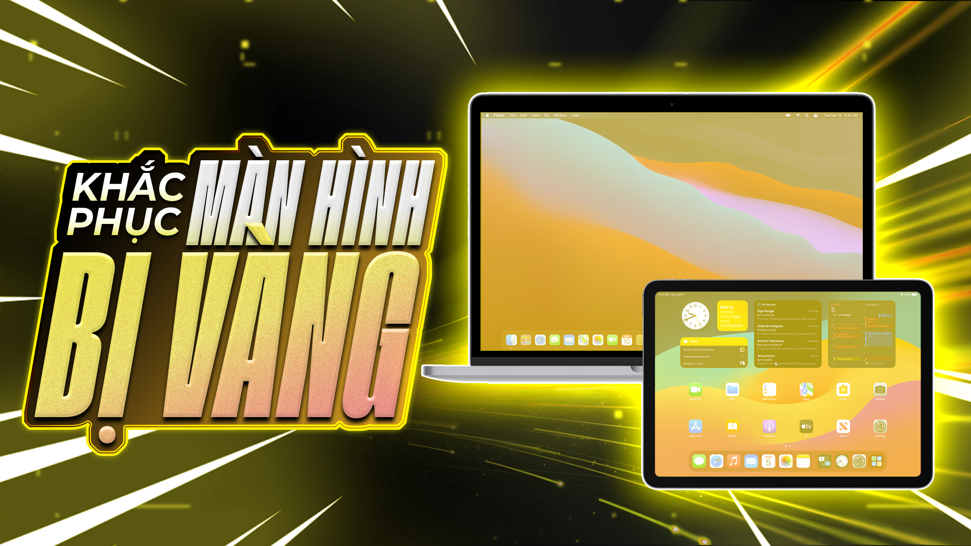 Hướng dẫn cách khắc phục tình trạng vàng màn hình ở Ipad và Macbook 5 Khac Phuc Man Hinh Bi Vang k logo