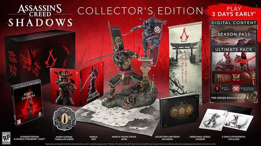 Assassin's Creed Shadows Collector's Edition Được Giảm Giá Sau Khi Hủy Bỏ Season Pass 2 assassin creed shadow collector s edition duoc giam gia sau khi huy bo seasson pass 2