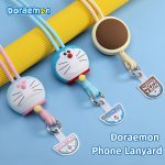 MÓC KHÓA DORAEMON SILICONE DOLL LANYARD PINK - Ảnh 5