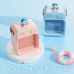 QUẠT DORAEMON F20 WATER COOLING FAN PINK - Ảnh 2