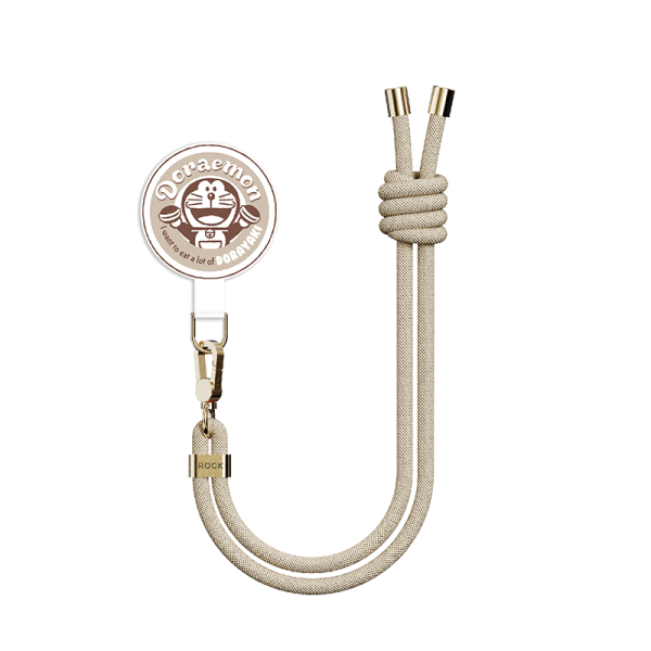 MÓC KHÓA DORAEMON WRIST LANYARD BEIGE