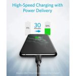 Anker PowerLine III USB-C to Lightning Cable 3FT/0.9M - Black A8832 - Ảnh 3