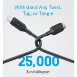 Anker PowerLine III USB-C to Lightning Cable 3FT/0.9M - Black A8832 - Ảnh 2