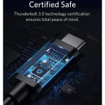 Anker Thunderbolt 3.0 USB-C to USB-C Cable 1.6FT/0.5M - Black A8486 - Ảnh 6