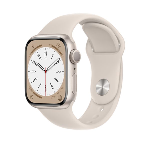 Apple Watch Series 8 GPS 45MM Aluminum Case with Sport Band - Starlight