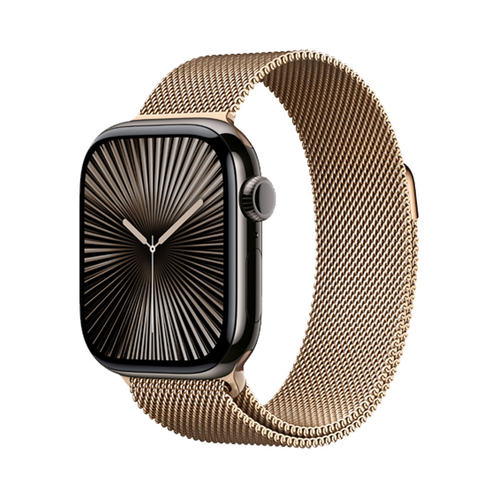 apple watch s10 gps cellular slate stainless steel gold milansese loop 700x700 2