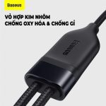 Baseus Flash Series 2in1 Fast Charging Cable USB-C To Lightning + USB-C 100w - Green - Ảnh 3