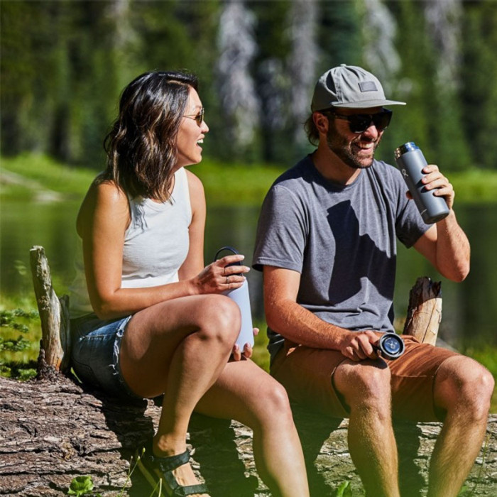 Bình Nước Giữ Nhiệt Hydro Flask Wide Flex Cap 20 Oz - 591ml - Fossil - Ảnh 4