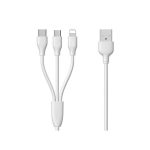 Cáp sạc Ivon USB-A to Lightning/ Micro USB/ USB-C (AD-74) - White