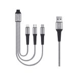 Cáp sạc Ivon CA39 2.4A Max Lightning + USB-C + Micro USB 3 in 1 Charging Cable 1.2m