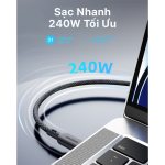 Cáp Sạc Innostyle Powernova USB-C To USB-C 1.5M 240W Black – ICC240BLK - Ảnh 7