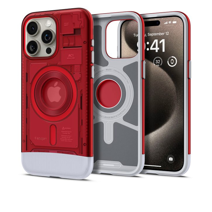 Case Spigen Classic C1 MagFit iPhone 15 Pro Max 6.7 Inch 2023 - Ruby - Ảnh 4