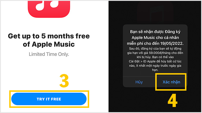 Đăng ký Sử dụng miễn phí 8 tháng Apple Music