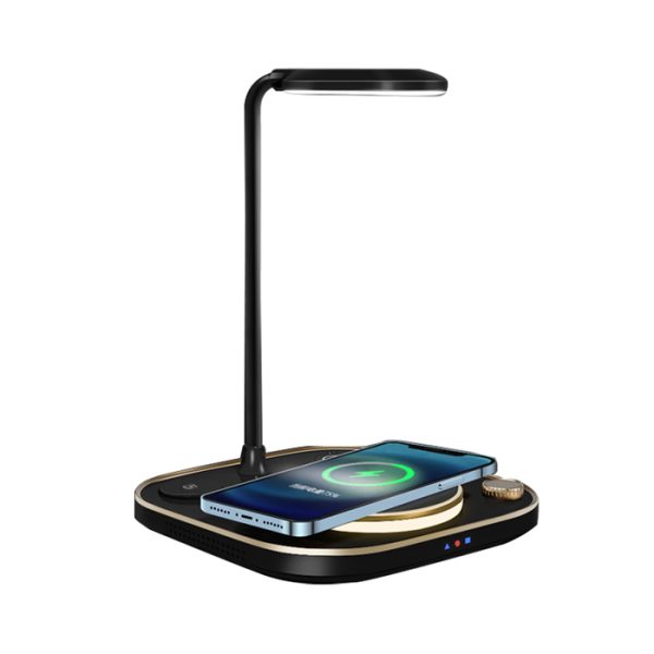 Đèn bàn kiêm đế sạc không dây 15W đa năng 4 In 1