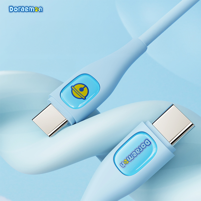 CÁP SẠC DORAEMON C TO L 27W C TO C 60W FAST CHARGING DATA CABLE 1.2M BLUE - Ảnh 5