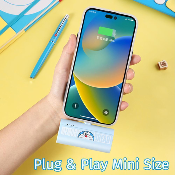 Pin Dự Phòng Doraemon Memory Bread 4800mAh Type-C - Ảnh 5