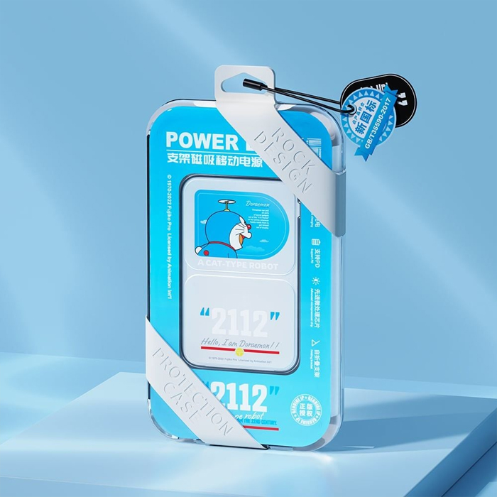 doraemon p83 pd magnetic wireless charging stand power bank 43