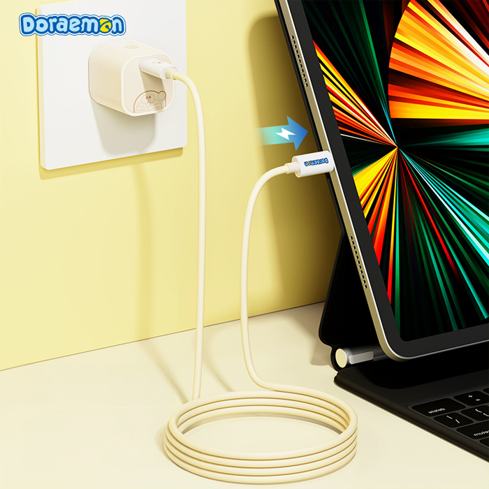 Rock - Doraemon PD 27W Fast Charging USB C To Lightning Data Cable 100CM - Ảnh 3