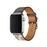 Apple Watch Band Etain/Beton Swift Leather Single Tour - Ảnh 2