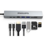 Philips - Hub 8in1 USB-C to HDMI+USB*2+PD+RJ45+SD+TF - Ảnh 4