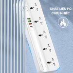 Ổ cắm điện LDNIO - Multi Function Power Strip 5 Power Socket PD QC3 Auto ID SC5415 - Ảnh 4