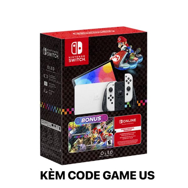 Nintendo Switch OLED model with White Joy‑Con - Mario Kart 8 Bundle
