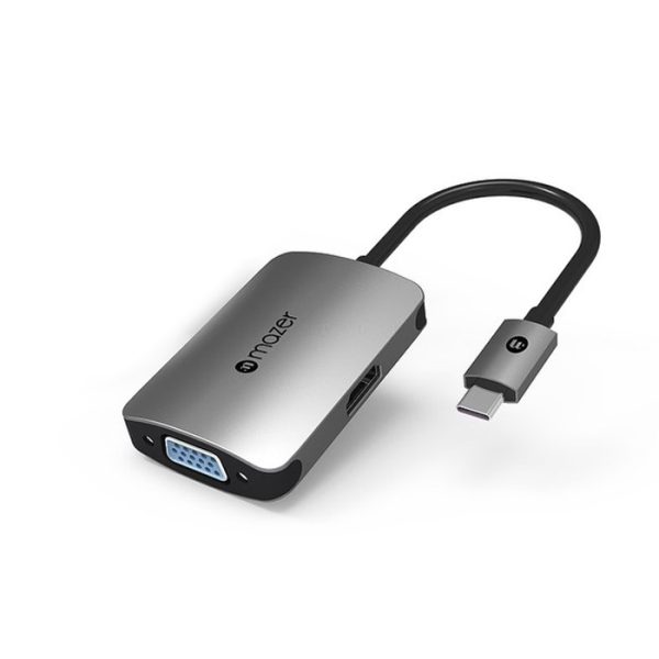 Mazer Multiport-C To 4K HDMI + VGA Dual Display Adapter