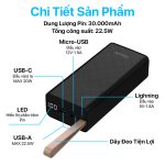 Pin sạc dự phòng Philips  - DLP9790 - Digital Fast Charge Power Bank - 22.5W - 30000mAh - Ảnh 3