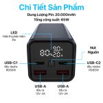 Philips - Digital Display PD65W+22.5W Power Bank 20000mAh - DLP5721 - Ảnh 4