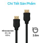Philips - HDMI With Ethernet Cable, 4K UHD, 3D Enable 3.6M - SWV1438 - Ảnh 2