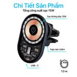 Philips - Magsafe Wireless Charger Car Mount USB-C - DLP9719TB - Ảnh 2