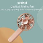 Quạt Mini Cầm Tay Gấp Gọn Xiaomi Qualitell Folding Fan 2.000mAh - Pink - Ảnh 2