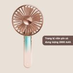 Quạt Mini Cầm Tay Gấp Gọn Xiaomi Qualitell Folding Fan 2.000mAh - Pink - Ảnh 7