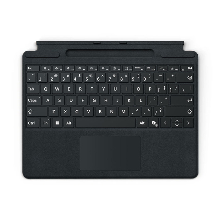 surface pro 11 keyboard with pen storage black with bold key set 700x700 1