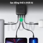 Bộ sạc 4 in 1 Ugreen 100W USB-C Desktop Charger 70869 - Ảnh 2